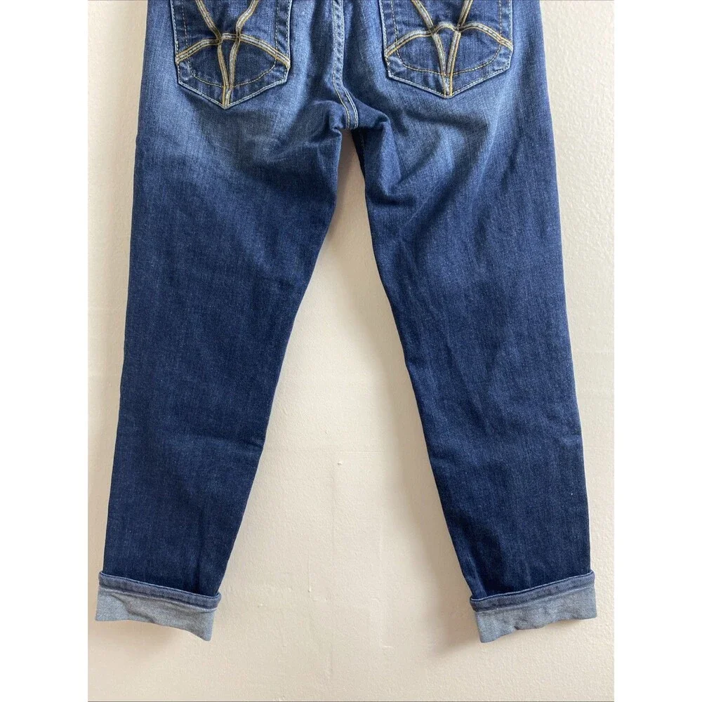 KUT From The Kloth Blue Jeans Size 0 Catherine Slim Boyfriend Low Rise Dark Wash